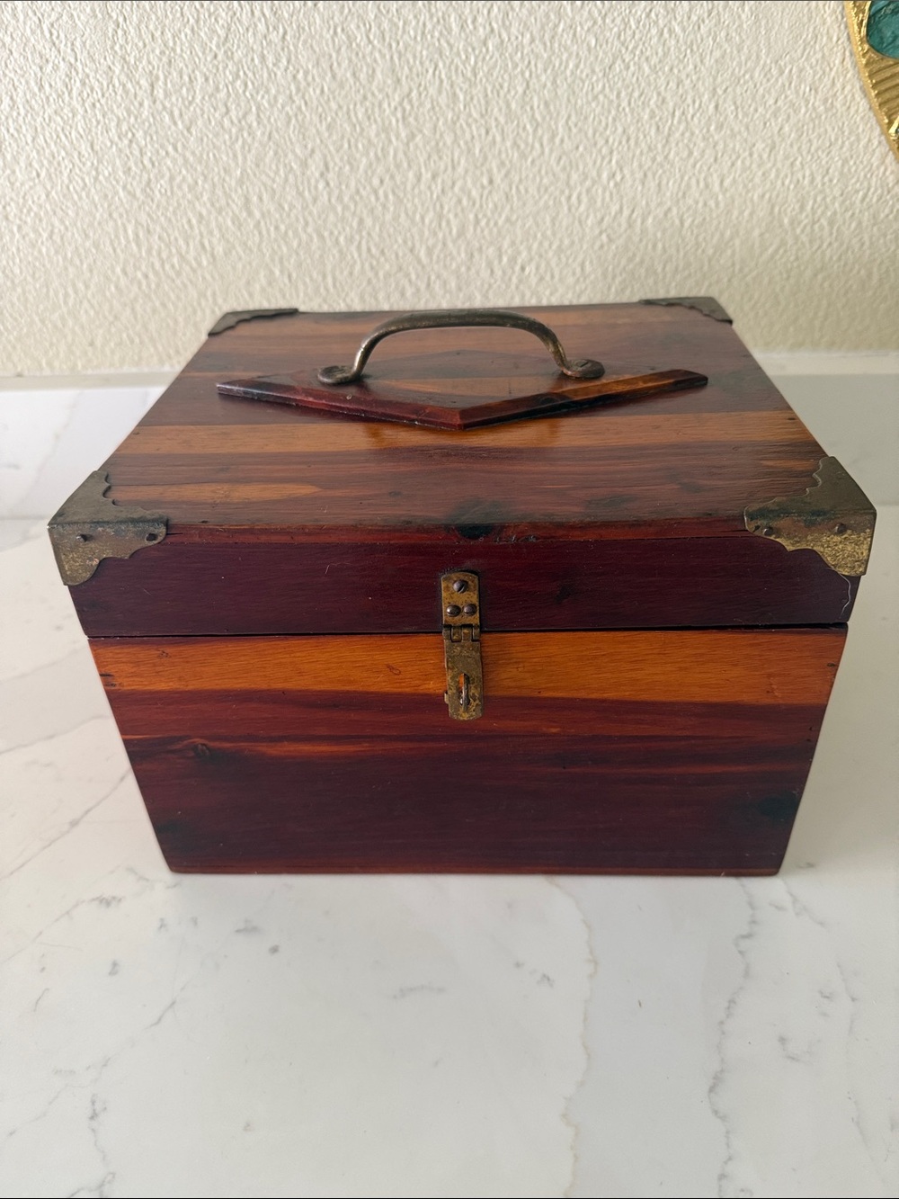Rustic Cedar Storage Box Chest Handmade - Picture 3 of 12
